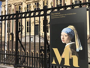 Vermeer’s Girl with a Pearl Earring (c. 1665) at Mauritshuis Museum. Delft Private Tour from Amsterdam. Welcome to the "Blue" heart of the Netherlands! Private Tour Holland.
